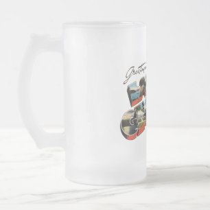Caneca De Cerveja Vidro Jateado Lago George New York