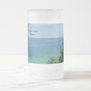 Caneca De Cerveja Vidro Jateado Lago Huron Lookout Fosco Mug