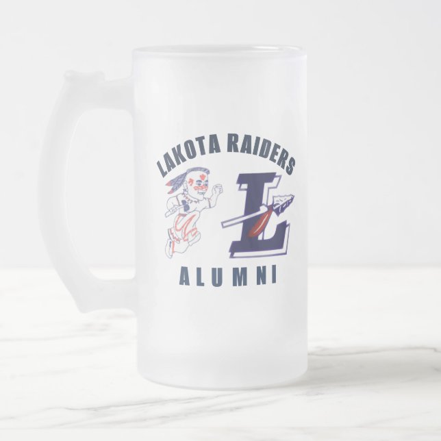 Caneca De Cerveja Vidro Jateado Lakota Alumni Mug (Esquerda)