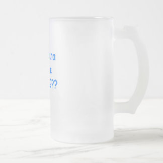 Caneca De Cerveja Vidro Jateado lamba-me onde azul