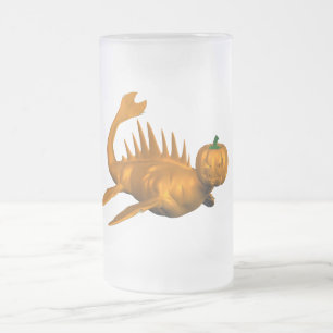 Caneca De Cerveja Vidro Jateado Laranja Seadragon