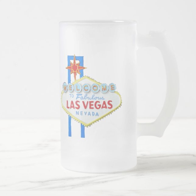 Caneca De Cerveja Vidro Jateado Las Vegas (Direita)