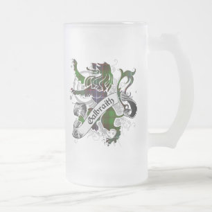 Caneca De Cerveja Vidro Jateado Leão do Tartan de Galbraith