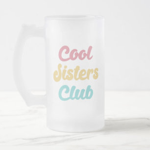 Caneca De Cerveja Vidro Jateado Legal Sisters Club II