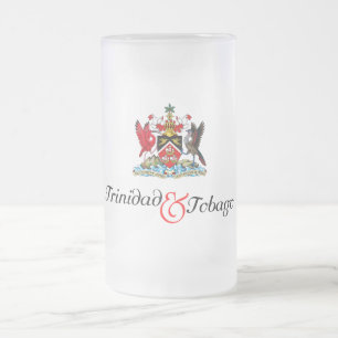 Caneca De Cerveja Vidro Jateado Lembrança de Trinidad e Tobago