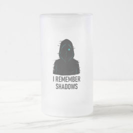 Caneca De Cerveja Vidro Jateado Lembro-me de Sombras - Design de Figura Hooded com