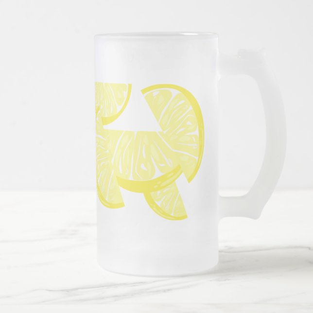 Caneca De Cerveja Vidro Jateado Lêmon - Lâmpada De Vidro De Limonada (Direita)
