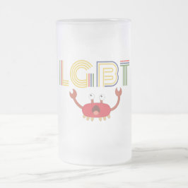 Caneca De Cerveja Vidro Jateado LGBT - Direitos Humanos - Caranguejo Bonito