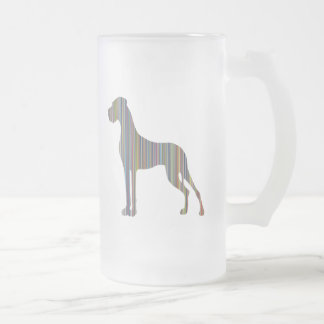 Caneca De Cerveja Vidro Jateado Listrado Dinamarquês