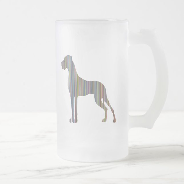 Caneca De Cerveja Vidro Jateado Listrado Dinamarquês (Direita)