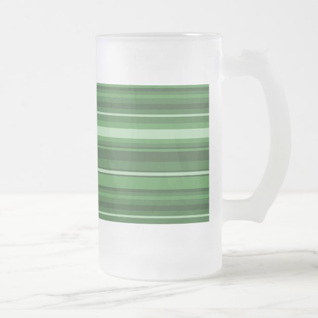 Caneca De Cerveja Vidro Jateado Listras verdes (Direita)