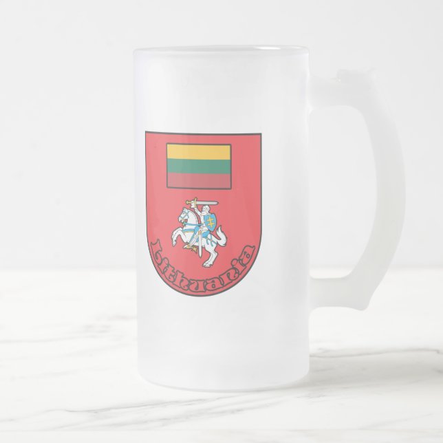 Caneca De Cerveja Vidro Jateado Lithuania (Direita)