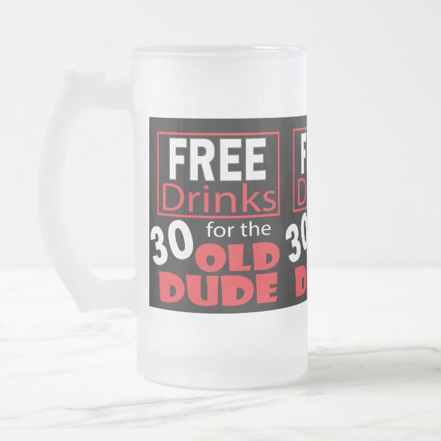 Caneca De Cerveja Vidro Jateado Livre bebidas para o gajo do aniversário das (Esquerda)
