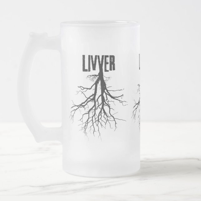 CANECA DE CERVEJA VIDRO JATEADO LIVVERFROST (Esquerda)