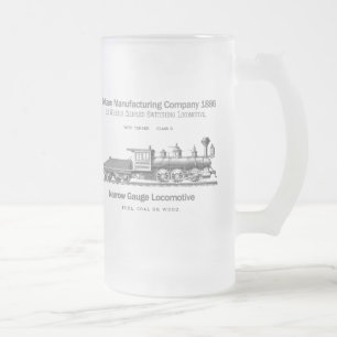 Caneca De Cerveja Vidro Jateado Locomotiva 1886 do interruptor de Dickson