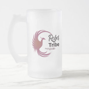Caneca De Cerveja Vidro Jateado Logotipo da Tribu Rebelde Fenix