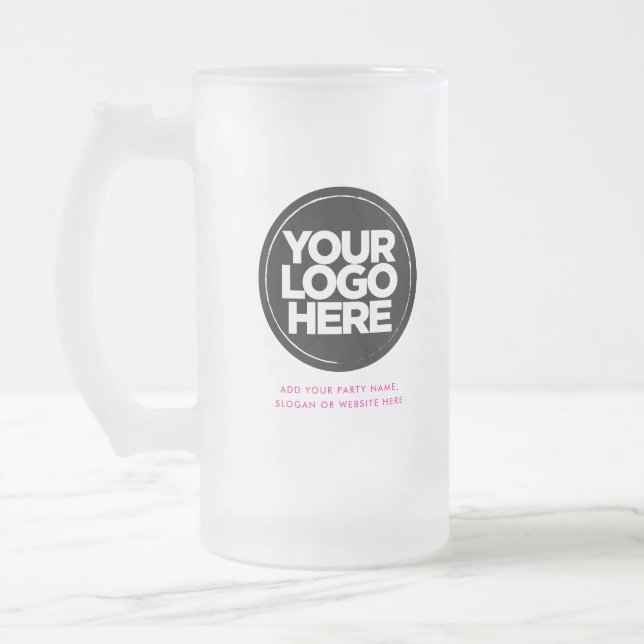 Caneca De Cerveja Vidro Jateado Logotipo e Texto (Esquerda)