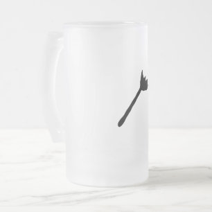 Caneca De Cerveja Vidro Jateado Logotipo personalizado simples e elegante aqui da 