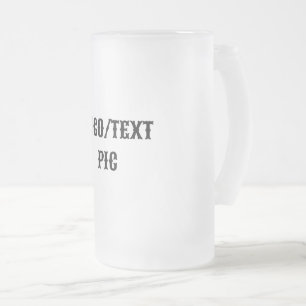 Caneca De Cerveja Vidro Jateado Logotipo personalizado simples e elegante aqui da 