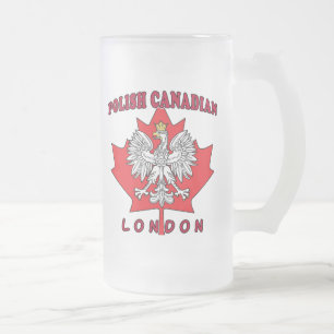 Caneca De Cerveja Vidro Jateado Londres Polonês - Folha