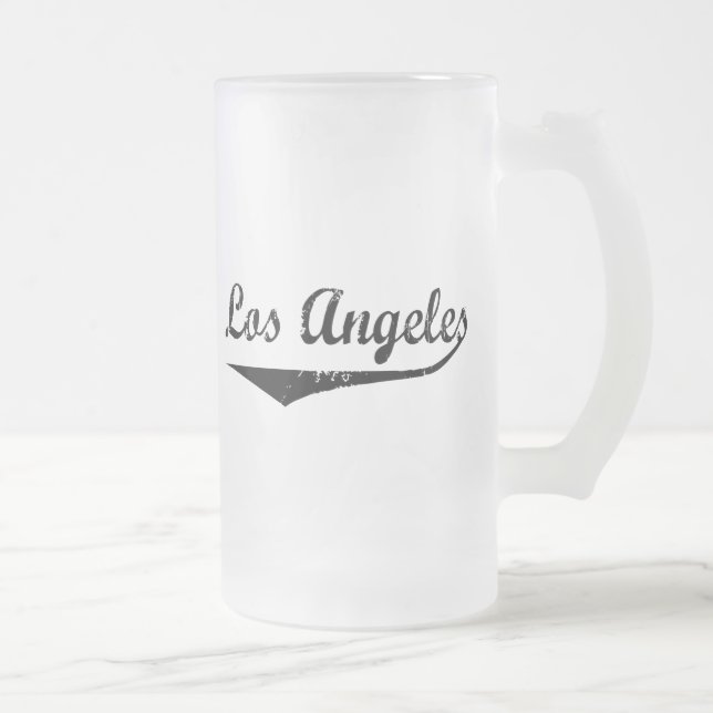 Caneca De Cerveja Vidro Jateado Los Angeles (Direita)