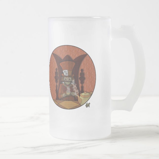 Caneca De Cerveja Vidro Jateado Louco como Fosco de Ódio (Direita)