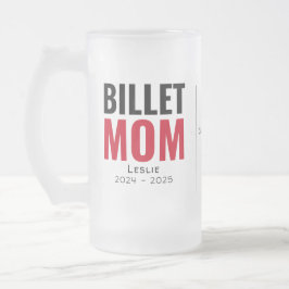 Caneca De Cerveja Vidro Jateado Mãe de Billet Personalizada com Citação Sentimenta