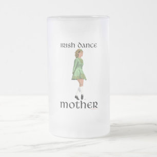 Caneca De Cerveja Vidro Jateado Mãe de Dança Irlandesa - Verde