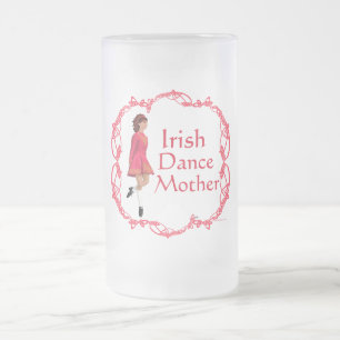 Caneca De Cerveja Vidro Jateado Mãe de Dança Irlandesa - Vermelho