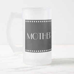 Caneca De Cerveja Vidro Jateado Mãe do Fosco Mug