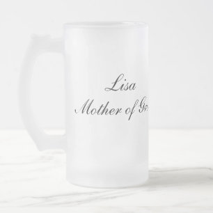Caneca De Cerveja Vidro Jateado Mãe Personalizada do Groom Mug