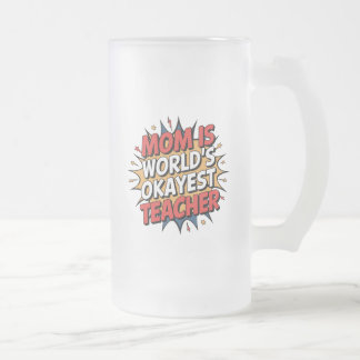 Caneca De Cerveja Vidro Jateado Mãe Power