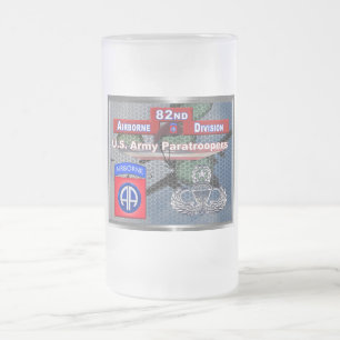 Caneca De Cerveja Vidro Jateado Magnífico Salas de Sala de Sala 82.o Divisi Aéreo