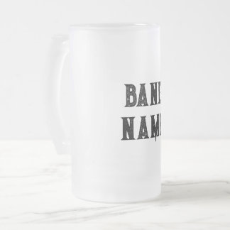 Caneca De Cerveja Vidro Jateado Mala de Banda Personalizada