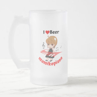 Caneca De Cerveja Vidro Jateado 【mamikopiano】ビールジョッキ/ Beer mug