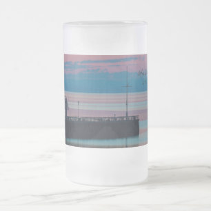 Caneca De Cerveja Vidro Jateado Manhã Delight Fosco Mug