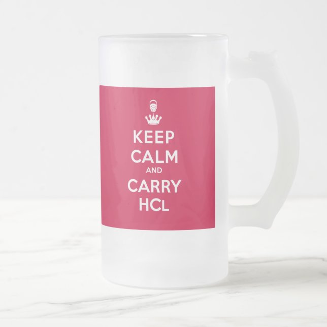 Caneca De Cerveja Vidro Jateado Mantenha HCL calmo e do carregar (Direita)