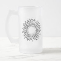 Mão De Girassol Russo Floral Desenhada