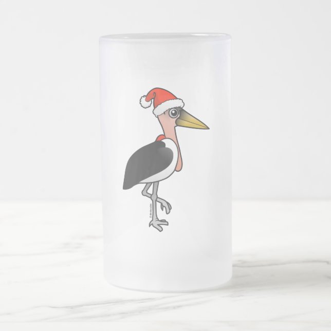 Caneca De Cerveja Vidro Jateado Marabou Stork Papais noeis (Centro)