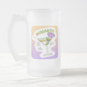 CANECA DE CERVEJA VIDRO JATEADO MARGARITA RECIPE COCKTAIL ART