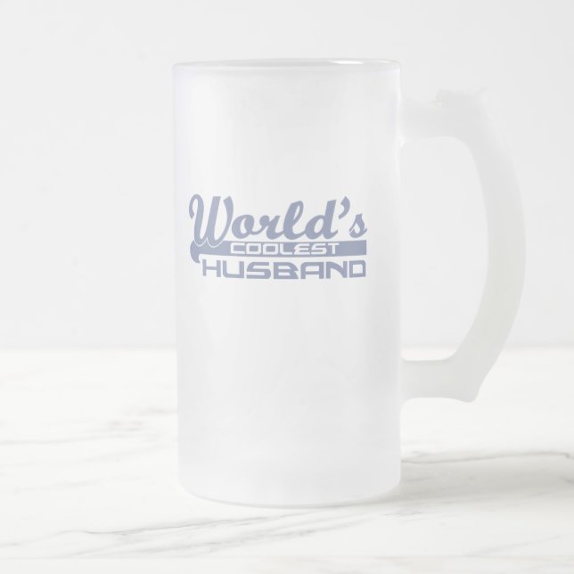 Caneca De Cerveja Vidro Jateado Marido mais legal do mundo (Direita)