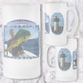 Caneca De Cerveja Vidro Jateado Marina Vallarta Fisheries 0948