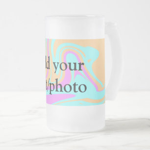Caneca De Cerveja Vidro Jateado Mármore de derramamento de acrílico simples adicio