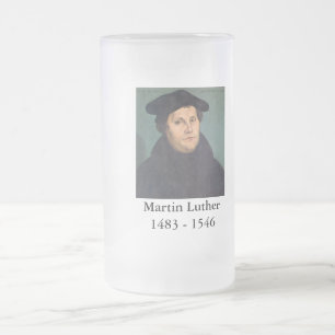 Caneca De Cerveja Vidro Jateado Martin Luther Beer Mug - Série Reformation