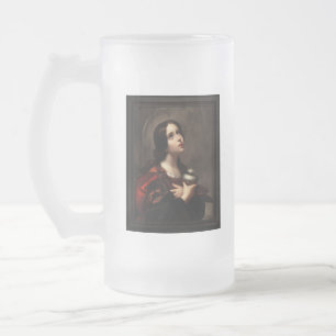 Caneca De Cerveja Vidro Jateado Mary Magdalene por Carlo Dolci