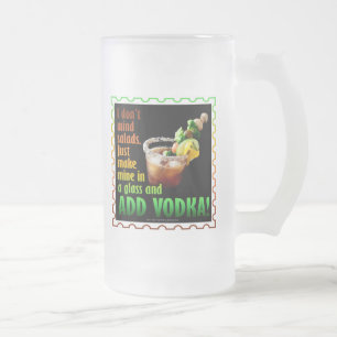CANECA DE CERVEJA VIDRO JATEADO MARY SANGUINÁRIA, CARREGADA DE BEBIDA