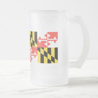 Caneca De Cerveja Vidro Jateado MARYLAND Flag -
