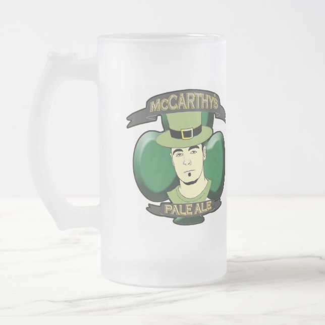 Caneca De Cerveja Vidro Jateado mccarthyspaleale1 (Esquerda)