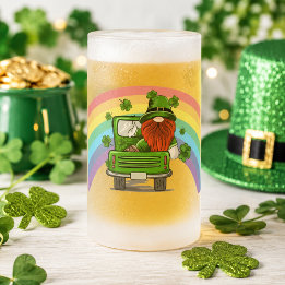 Caneca De Cerveja Vidro Jateado Me Chame de Gnomo Irlandês Sortudo Dia de São Patr