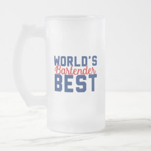 Caneca De Cerveja Vidro Jateado Melhor Barman do Mundo